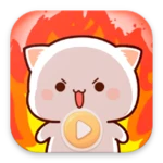 mochi cat animated stickers android application logo